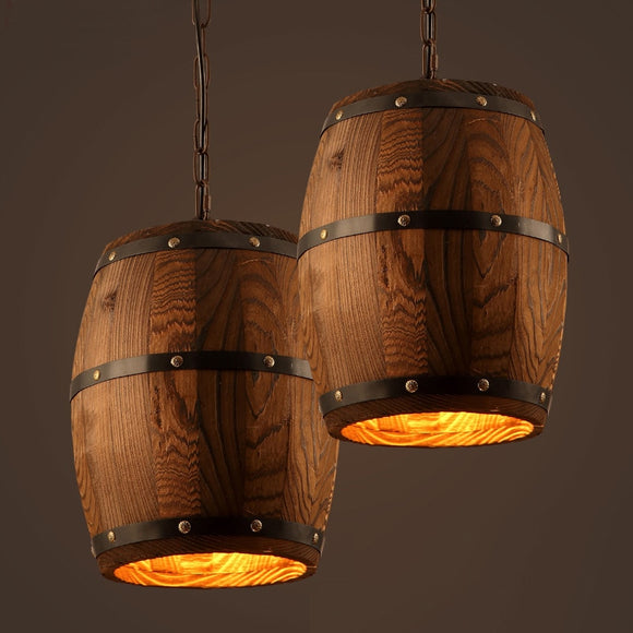 Wine Barrel Pendant Lamp