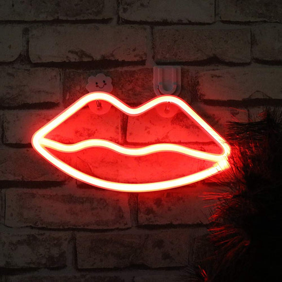 Neon Light Lips